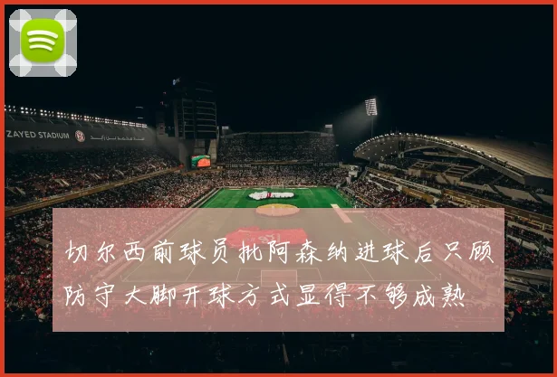 切尔西前球员批阿森纳进球后只顾防守大脚开球方式显得不够成熟