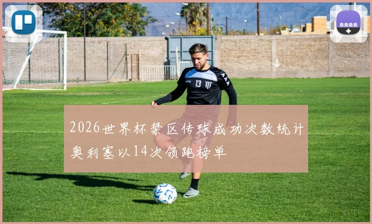 2026世界杯禁区传球成功次数统计奥利塞以14次领跑榜单